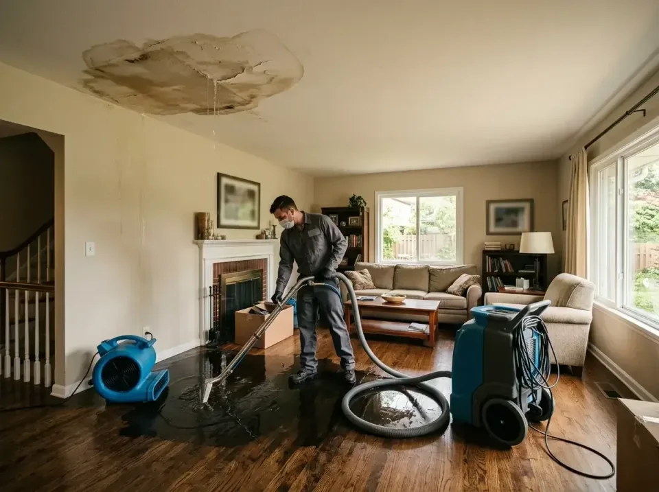 attic-pipe-burst-ceiling-drip-008 — frequently asked questions, Water Damage Restoration & Carpet Care in Lexington, IL